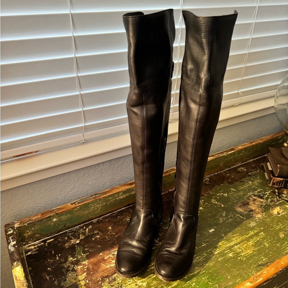 Frye Shirley Over the Knee Boots - Black, Size 7